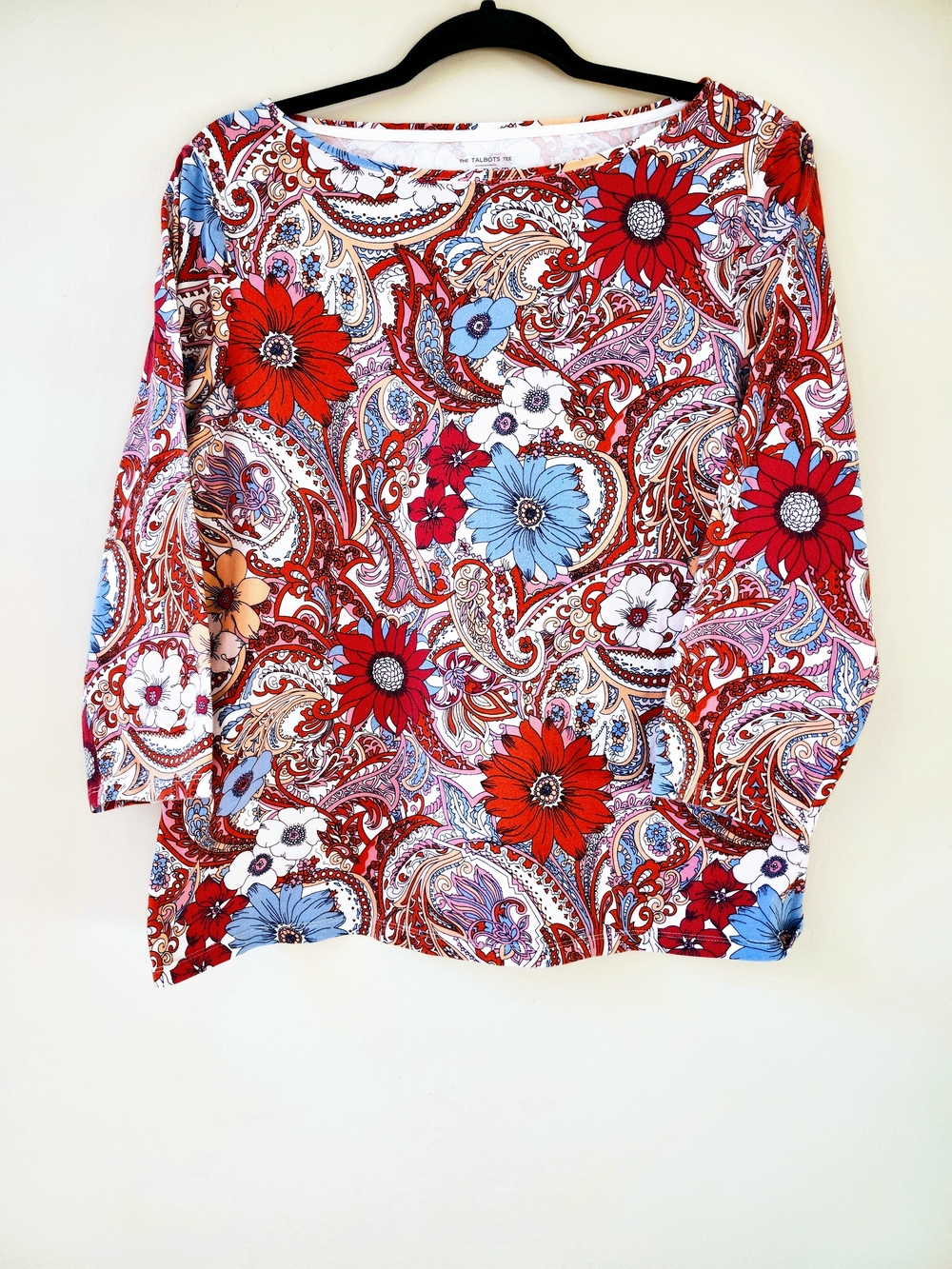 Talbots Floral Paisley Long-Sleeve Top